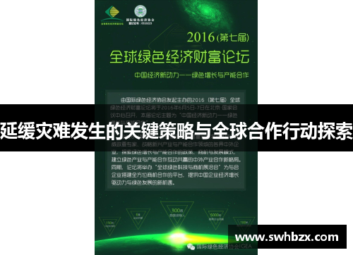 延缓灾难发生的关键策略与全球合作行动探索